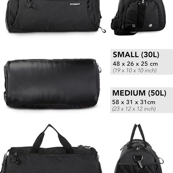 Gym Bag for Men & Women with Shoe & Wet Compartment - Duffle Bag for Travel, Spo - Picture 6 of 6